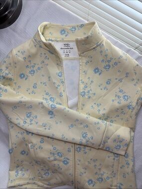 abercrombie kids Cream Pullover with Light Blue Floral Print